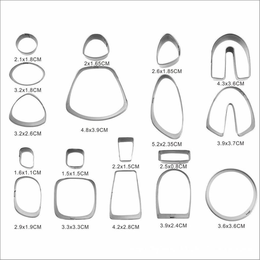 18-Piece Polymer Clay Cutters Set for Homemade Baking Delicious Cookie Biscuits