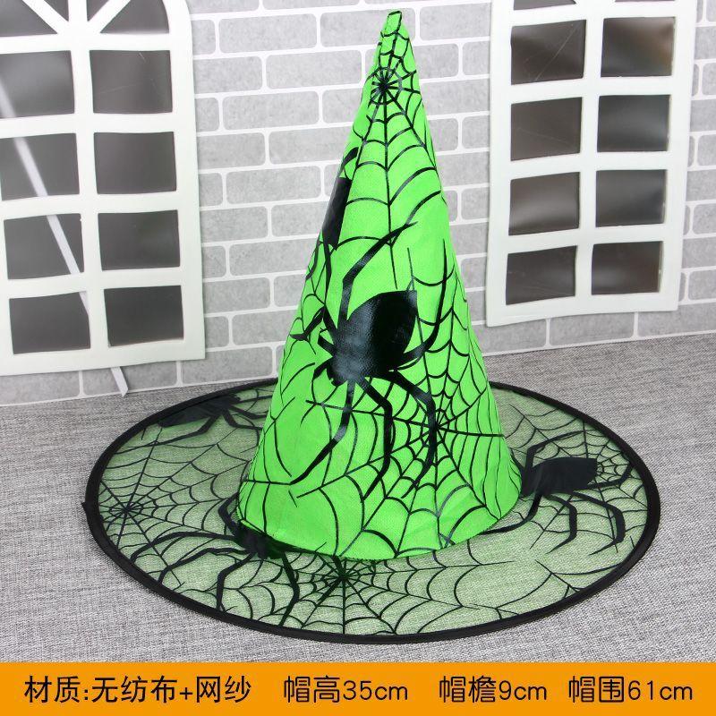 Halloween Hat Children's Performance Hat Kindergarten Little Witch Hat Boys and Girls Magic Wizard Hat Spider Web Hat
