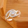 925 Sterlingsilber Modeschmuck AAA Zirkonia Ehering