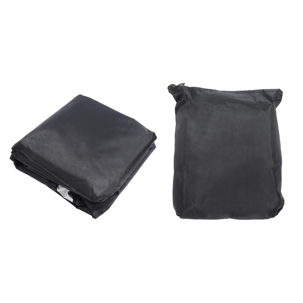 Outdoor Chair Cover Black Oxford Cloth Waterproof Wind Dust UV Proof Furniture Cover with Buckle Adjustable Drawstring
