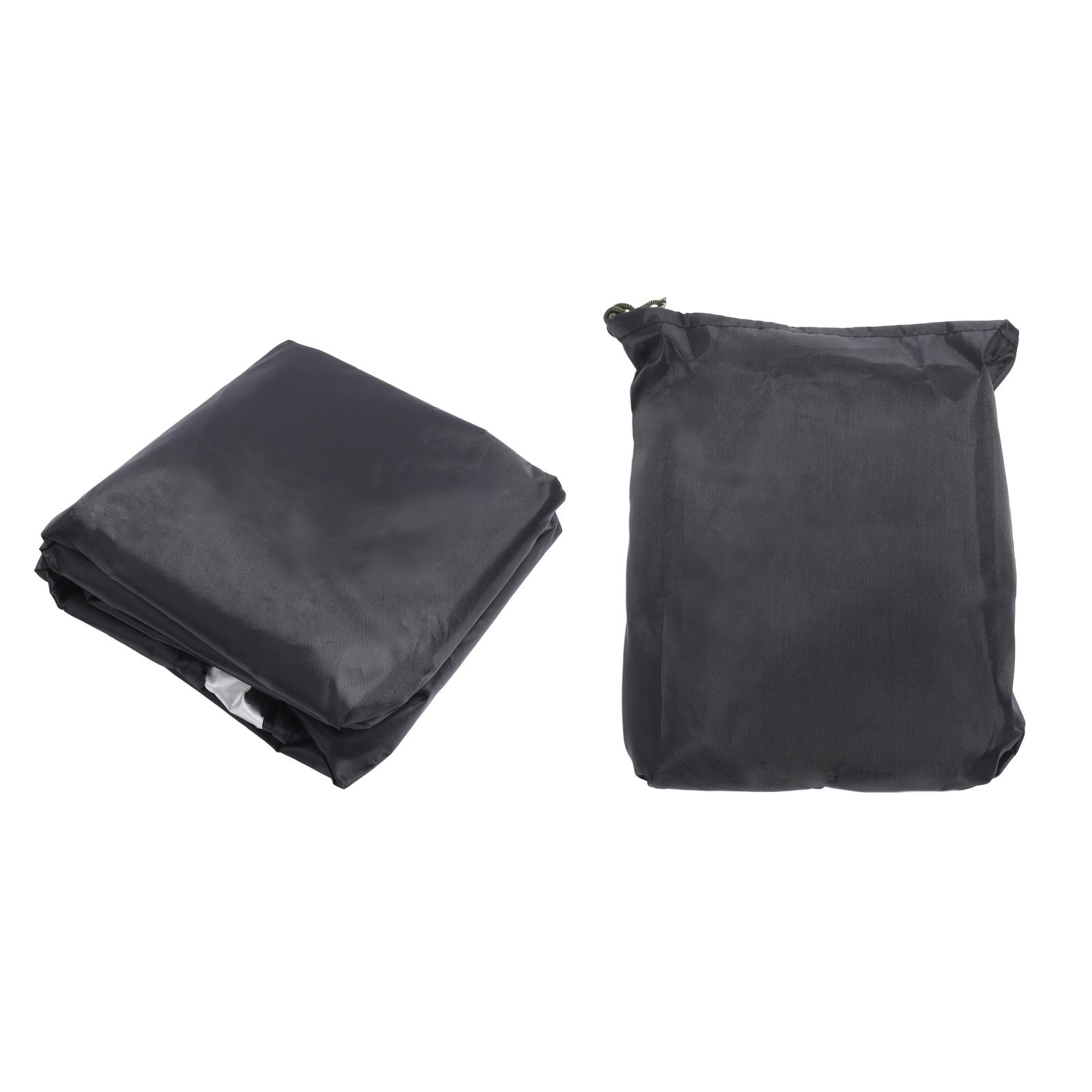 Konnwei Unisex Black Outdoor Chair Cover Oxford Cloth Waterproof Wind Dust Uv Proof Furniture Cover With Buckle Adjustable Drawstring