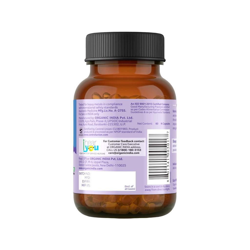 Брахми (60 кап, 350 мг), Brahmi,  Organic India