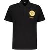 Letter Button Short Sleeve Polo Shirt Men Tops Black 1011851-1A12074-2B130