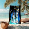 Personalized customized proof beach towel with Astro Bot  pattern - soft, absorbent, quick-drying, perfect swimming, camping&bathing