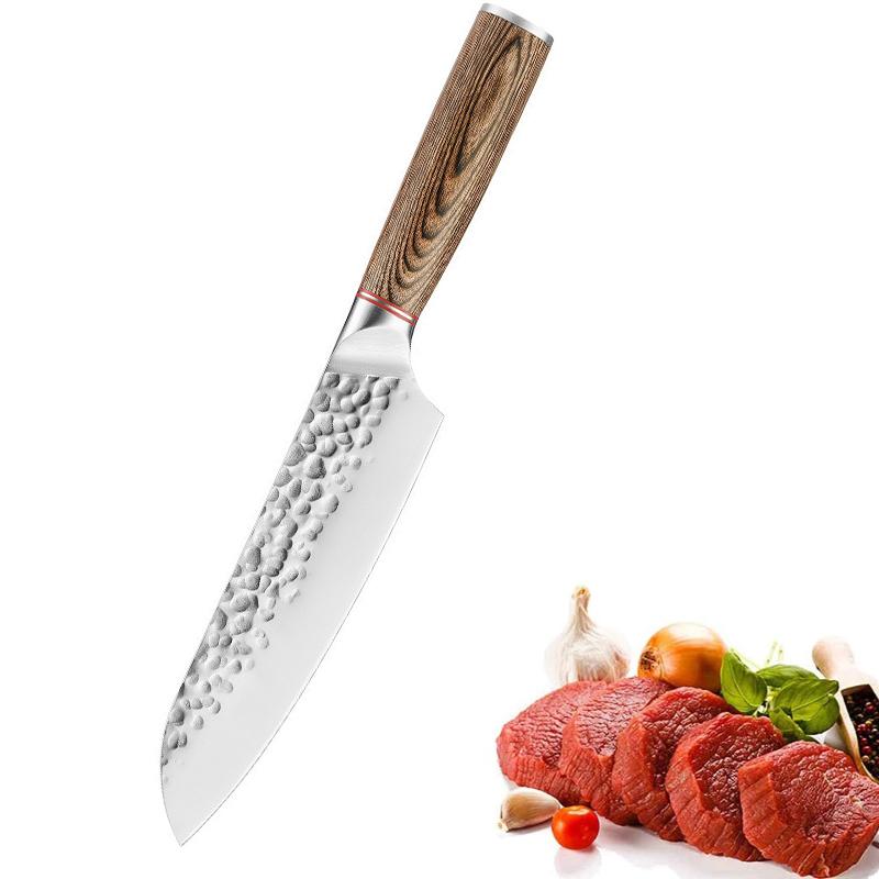 New Stainless Steel Forged Knife Santoku Knife Kitchen Boning Knife Household Vegetable Fruit Knife Professional Butcher's Knife