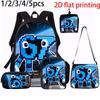 1/2/3/4/5PCS Numbered 6&7 Pattern Backpack Set | The Perfect Choice for School & Travel