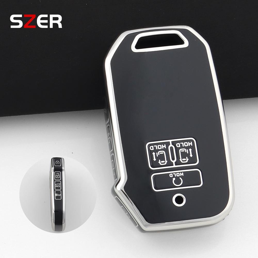 For Kia Carnival   Sedona Carnival Ka4 Ex Sx Lx Fiesta  Tpu Car Remote Key Case Cover Shell Keyless Auto Accessories