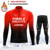 Winter Thermal Fleece Cycling Jersey Set Maillot Ropa Ciclismo Keep Warm MTB Bike Wear Bicycle Clothing Blue Cycling Set