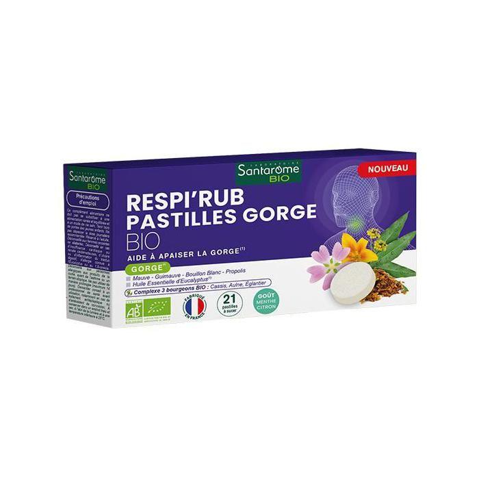 Santarome Respi#039;Rub Pastilles Gorge Apaise la Gorge 21 pastilles