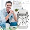 Men's Antique Leather Watch, Waterproof, Square, Analog Display, Quartz Movement, Black Leather Strap, Fashion Accessory, Perfect Gift for Birthdays,