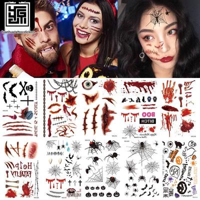 Wasserdichte realistische Halloween Horror Tattoo-Aufkleber