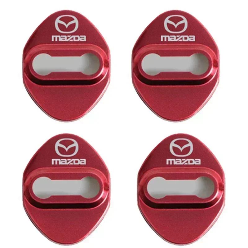 2025 Heiß 4 Stück Auto Türschlossabdeckungen Rostschutz Schnallenaufkleber für Mazda CX-4 CX-5 CX-3 Atenza Axela 3 6 Grand Tourer Styling Acce