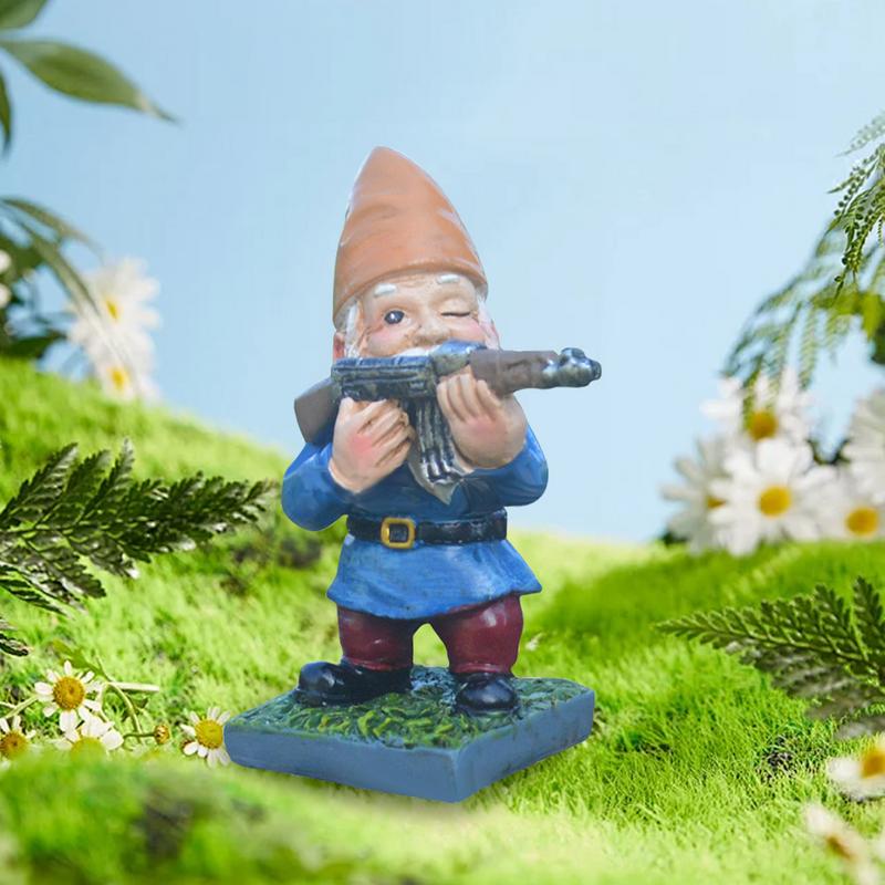 Nouvelle Sculpture Figurative Intérieur Extérieur Maison Jardin Décor Décoration Jardin Gnome de Jardin Drôle Statue Résine Bureau Ornement de Pelouse