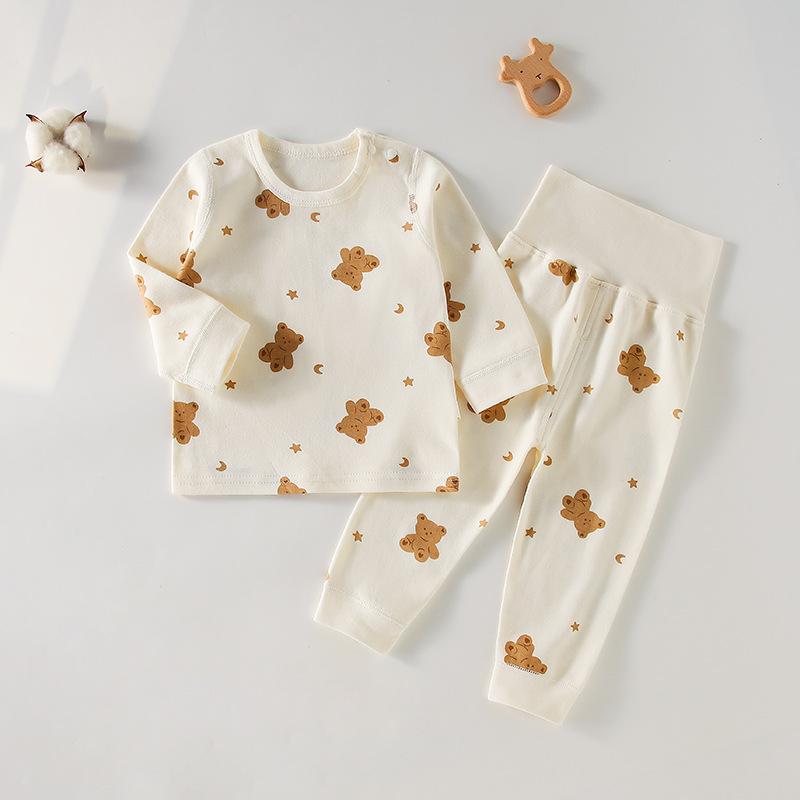 Baby Cotton Grade A Two Piece Pajamas Children Autumn Underwear Set Infant Home Wear Sleepwear