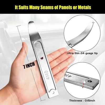 4140 Metal Pry Bar Car Trim Panel Removal Tool Stianless Steel Metal Mini Pocket Prybar Tool for Auto Interior Trim Panel Popper