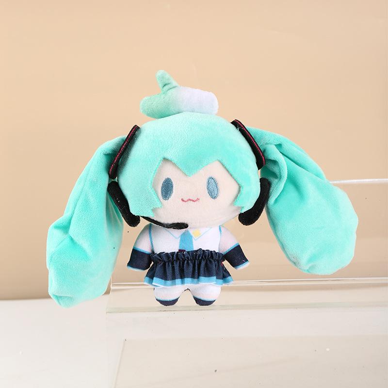 Kawaii Girls Plush Pendant Keychains Green Pink Women Child Backpack Bag Hanging Doll Pendant Gift