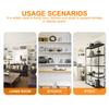 4Pcs Industrial L Shape Brackets Sturdy Wall Mounted Shelf Holder for Living Room Bedroom DIY Floating Shelf Project