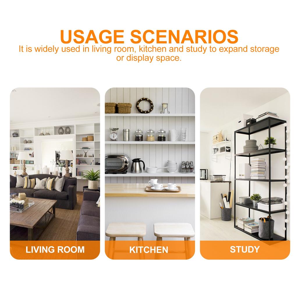 4Pcs Industrial L Shape Brackets Sturdy Wall Mounted Shelf Holder for Living Room Bedroom DIY Floating Shelf Project