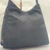 Prada Handbag Tote Shoulder Bag Tessuto Nylon Single Semi Shoulder Plastic Handle Arm Black