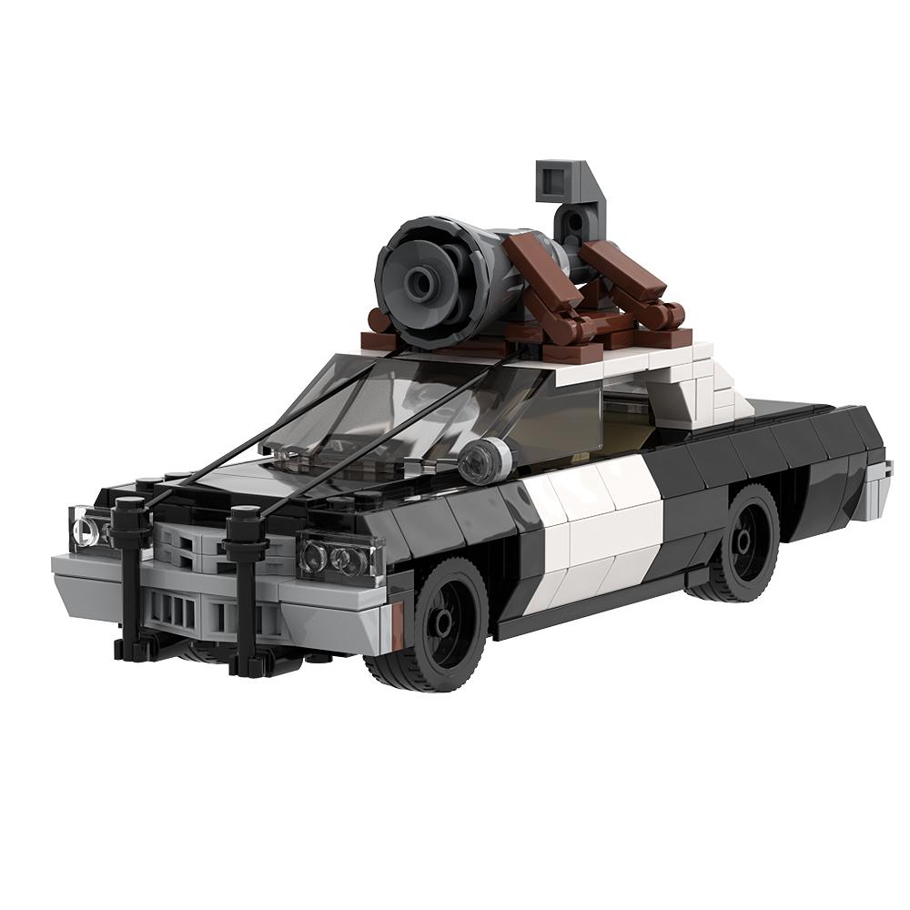 

Gobricks MOC The Bluesmobile Pickup Truck VBluess Brotherss Mini Supercar Speed BluesMobiles Car Construction Brick Model Toy Present