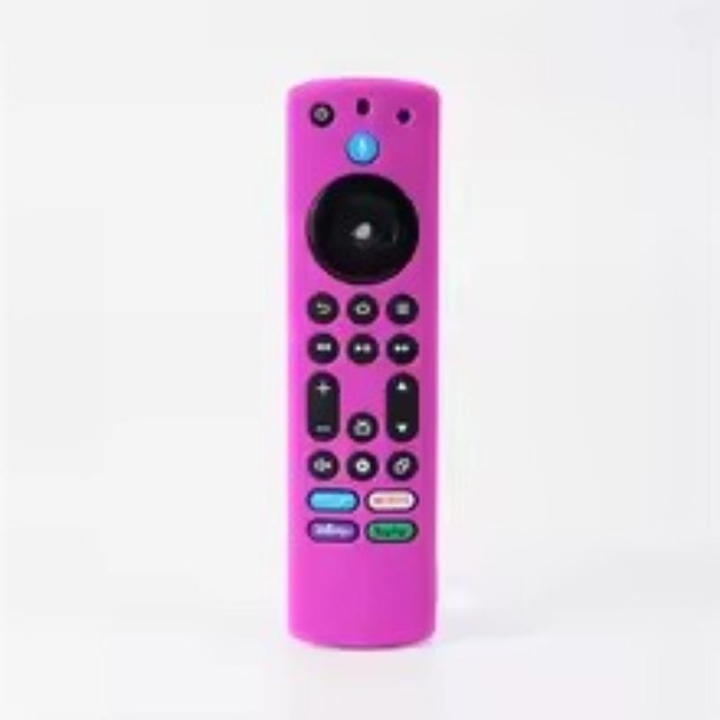 Silicone Remote Case for 2025 Fire TV Stick 4K Max 2nd/Fire TV Omni Series/Fire TV 4-Series Remote Toshiba/Insignia Remote Cover фиолетовый