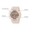 Casio Baby-G Series 100M Waterproof Quartz Movement Resin Strap Watch Pink Dial Women watches BA-110XCP-4A
