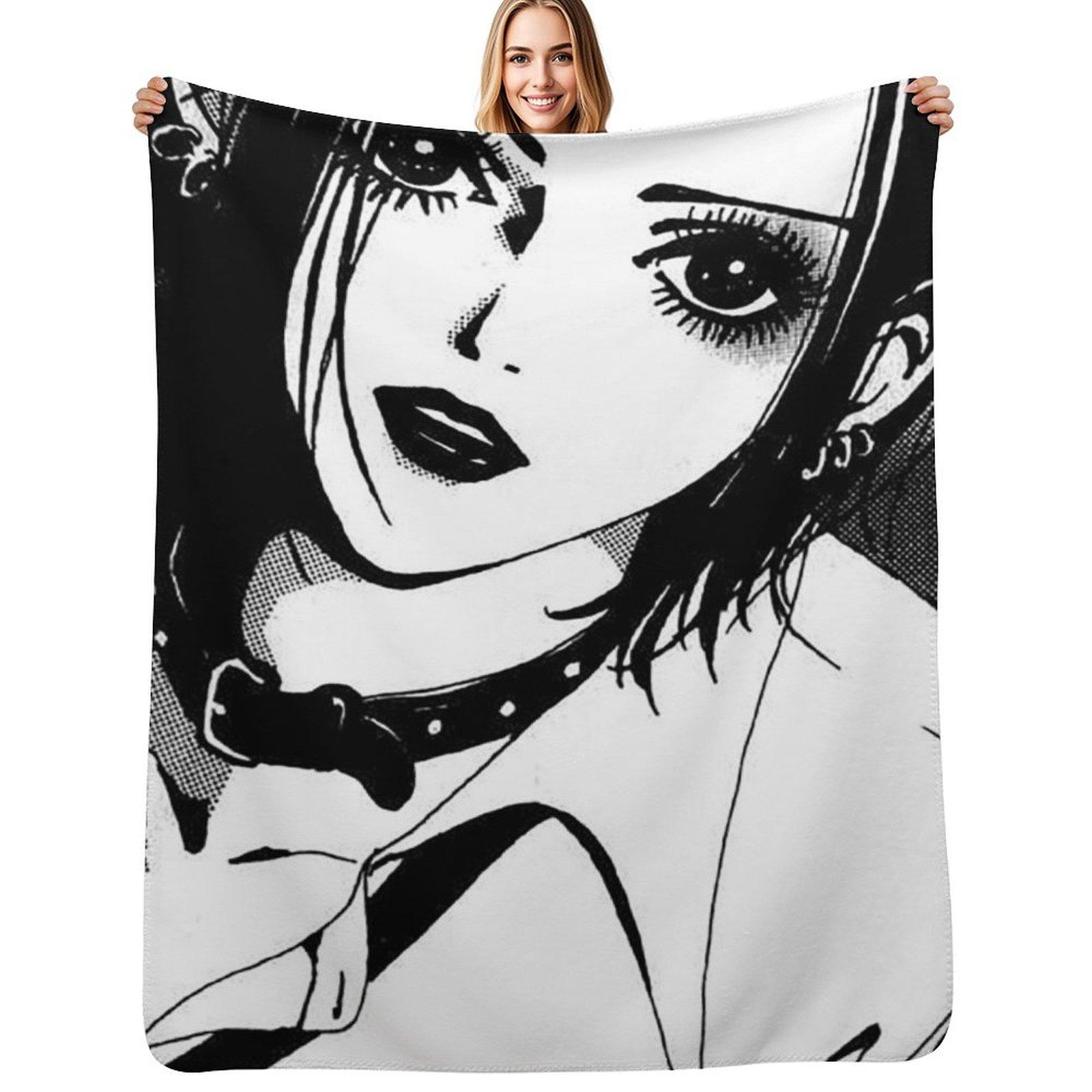 Nana Osaki surprised Throw Blanket Warm Cozy Throw Blanket for Living Room Couch Size: 75*100cm, Weight: 230 GSM