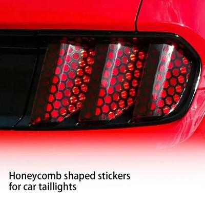 Auto Rücklicht Lampe Aufkleber 48cmx30cm Auto Waben Aufkleber Universal Auto Stilvolle Rückleuchten Folie Schutz Auto Zubehör