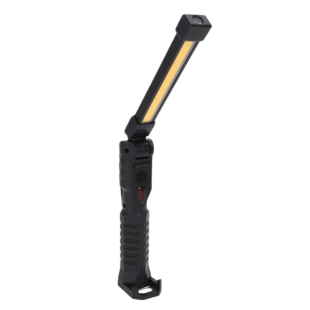 Magnetic LED Work Light with Retractable Hook Multifunction 360 Degree Rotating Rechargeable Flashlight for Vehicle Emergency Repair
