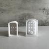 4 st Ihåligt Hus Ljusstake Silikonform DIY Ljusstake Ornament Hartsformar Hus Ljusstaksornament Gipsformar