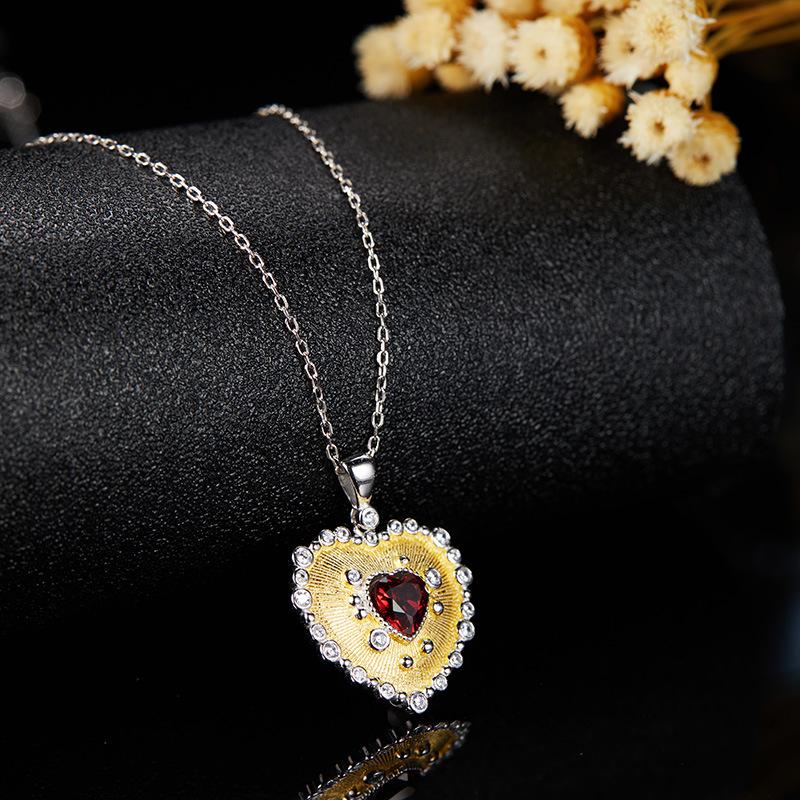Earrings Colored Treasure Pendant S925 Sterling Silver With Natural Gemstone Necklace Women'S Fashion Jewelry