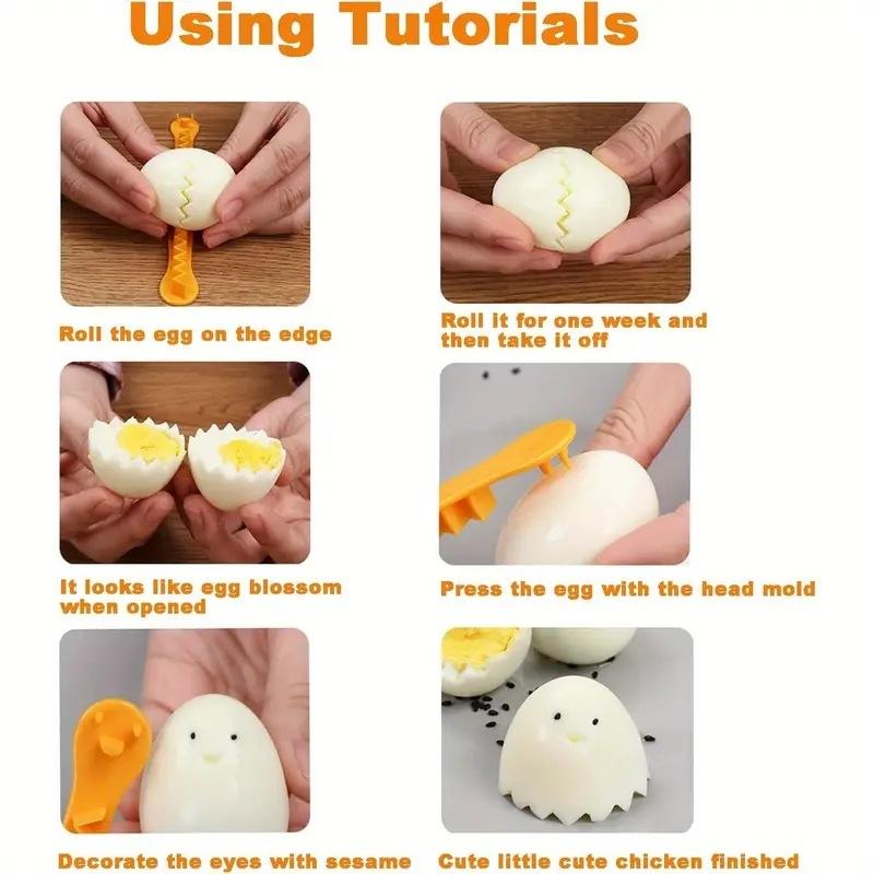 [Egg Slicer with Safety Lock] Heavy-Duty Manual Egg Slicer | Safety Lock & Ergonomic Handle - Plastic Egg Cutting Tool for Hard-Boiled Eggs, Crepes