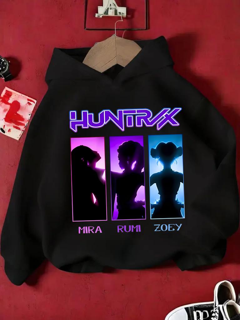 KPop Hunter Rumi Derpy Cartoon Girls Boy Hooded Sweatshirt Warm Children's Wave Fashion Casual Tops Casual Girls Clothing