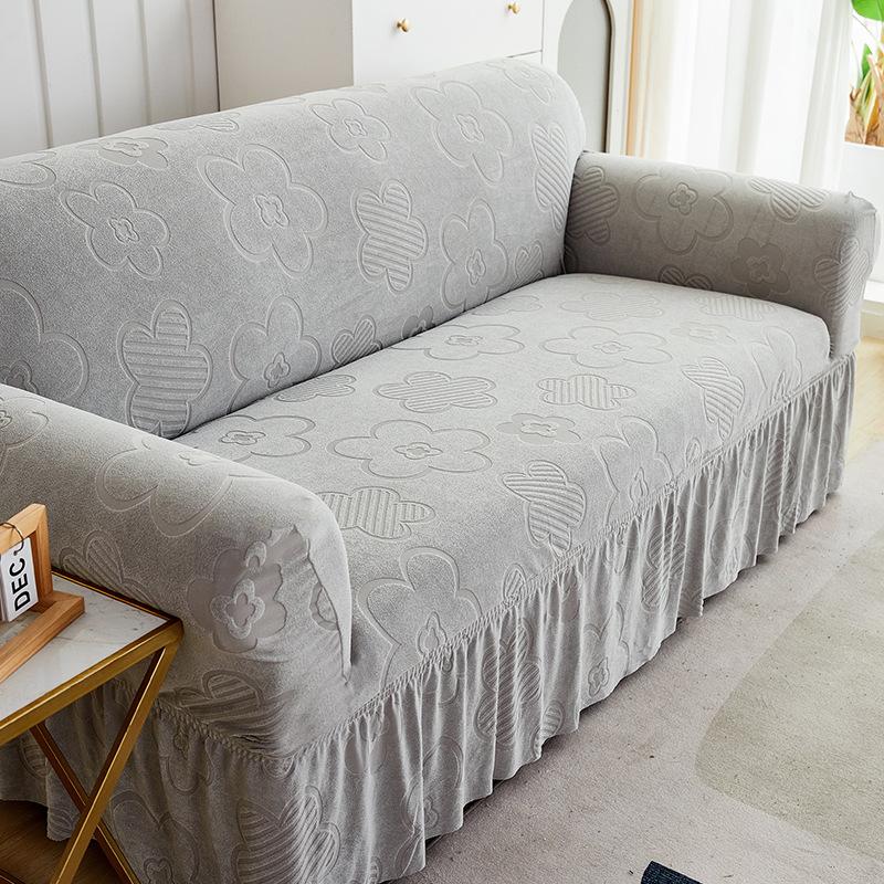 Thickened skirt jacquard sofa cover All-inclusive cover Full cover Sofa cover Universal non-slip and dust-proof sofa cover Clearance