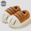 Women's Cute Cat Paw Cotton Slippers - Winter Indoor Non-Slip Full Heel Fur Slippers for Parent and Child