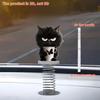 Yousheng 2D Acrylic Cat Bobblehead Bouncing Cat Decoration Cartoon Cat Ornament with Spring for Car Dashboard Desk Decor
