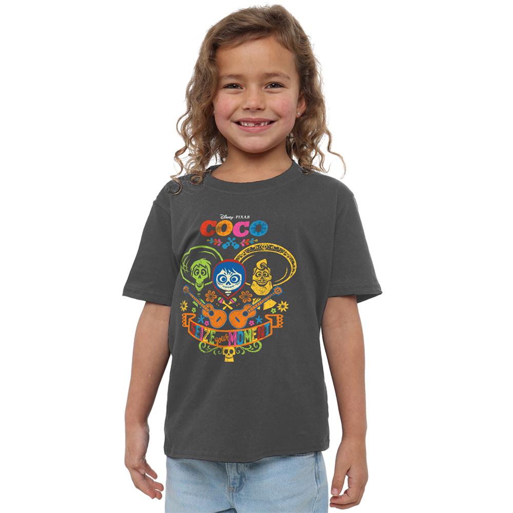Coco Girls Miguel Skeleton Heather T-Shirt