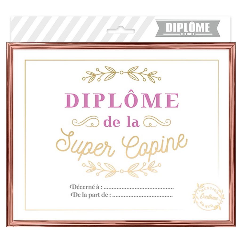 Les Trésors De Lily [A3450] - Mehrfarbiger Diplomrahmen „Super Copine“ - 25x20 cm