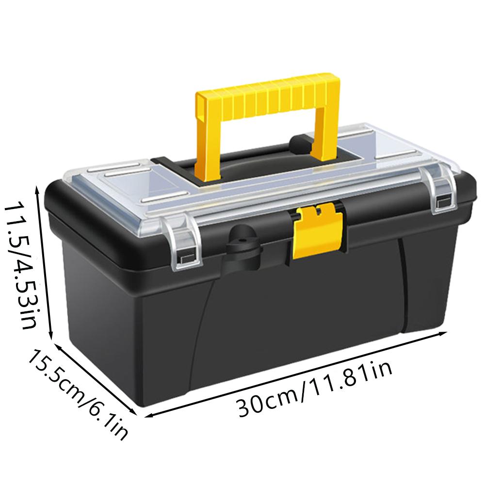 12-inch Hardware Tool Box Multifuntion  Plastic Storage Tool Box Carpenter Electrician Repair Hardware Organizer Suitcase