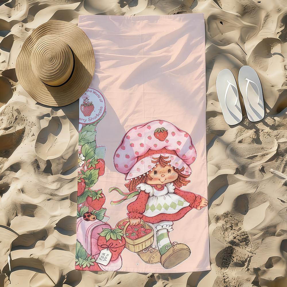 Towel Beach Towel Oversized Quick S-ShortcakesE Dry Towel S-Strawberry Absorbent Soft Swim BeachTowels for Kawaii Men Women