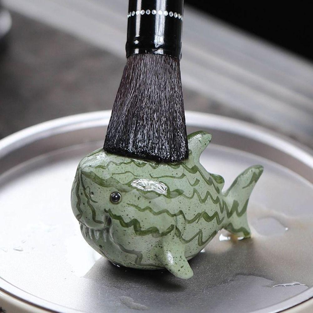 Purple Sand Tea Play Figurine Toy Handmade Miniatures Sculpture Crafts Tea Statue  Micro Landscapes