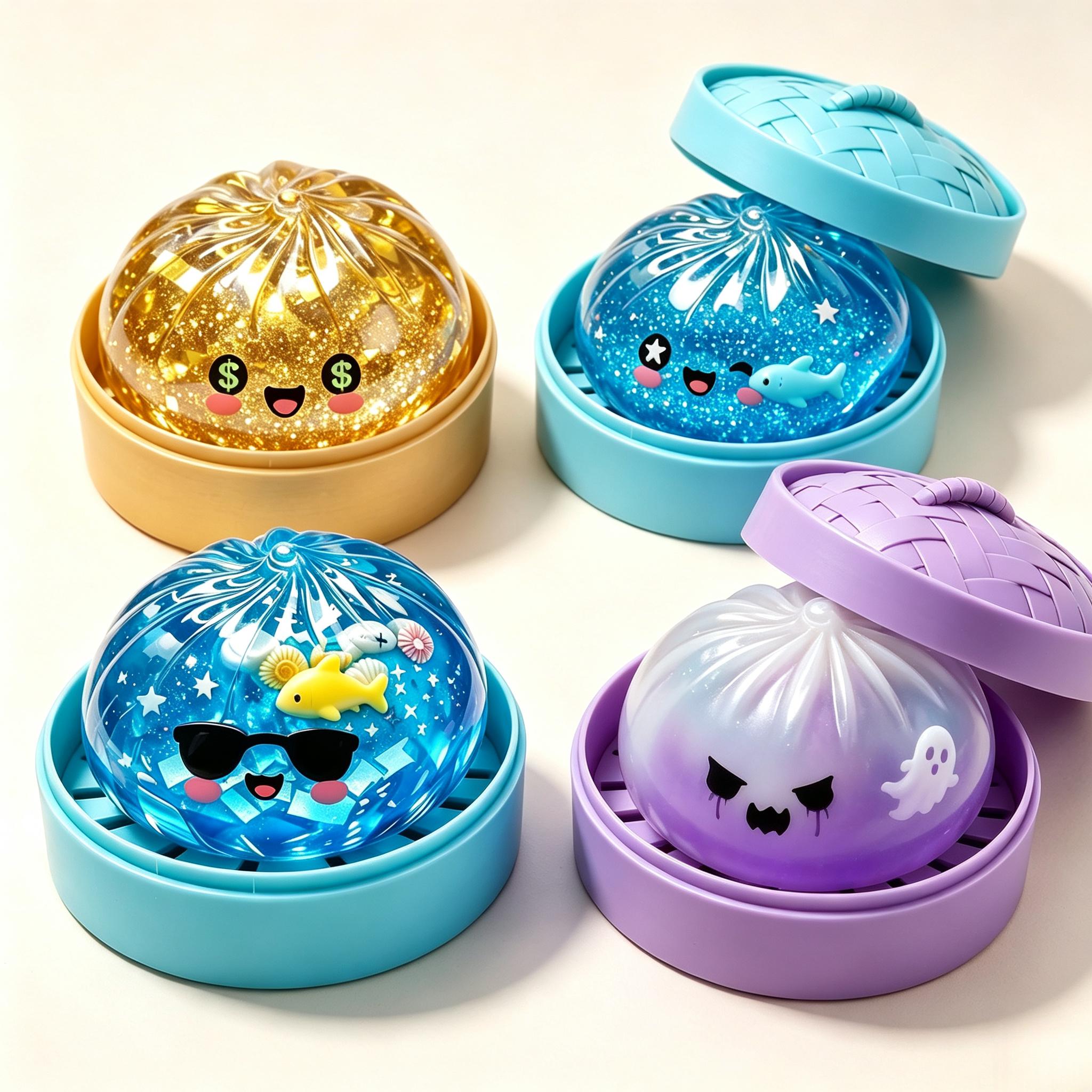 4 Styles Jelly Bun Squishy Toy