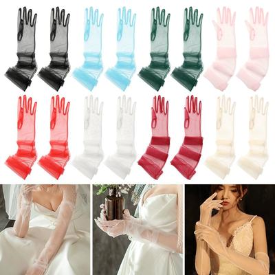 Ultra Thin Clothing Accessories Tulle Gloves Party Dress Bridal Gown Mittens Wedding Bridal Gloves