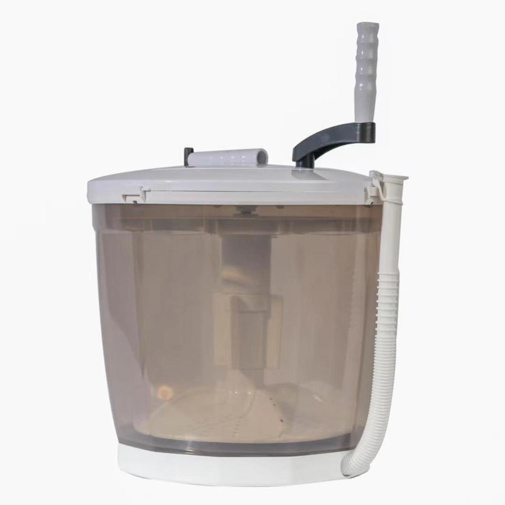 Compact Hand-Cranked Laundry System for Travel