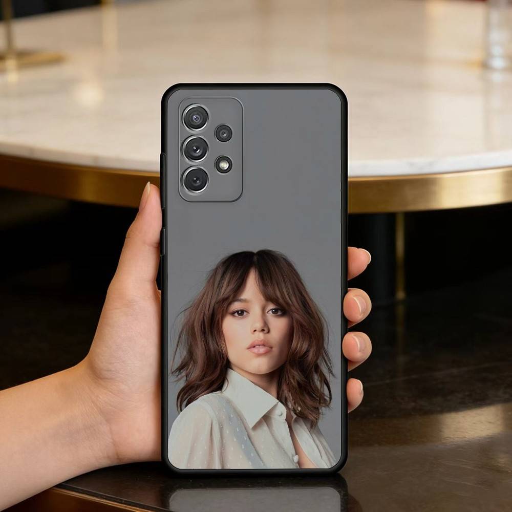 

J-Jenna O-Ortega-GA Soft Silicone Black Cover Phone Case For Samsung Galaxy A73,A72,A71,A70,A53,A52,A51 Samsung a22 4g