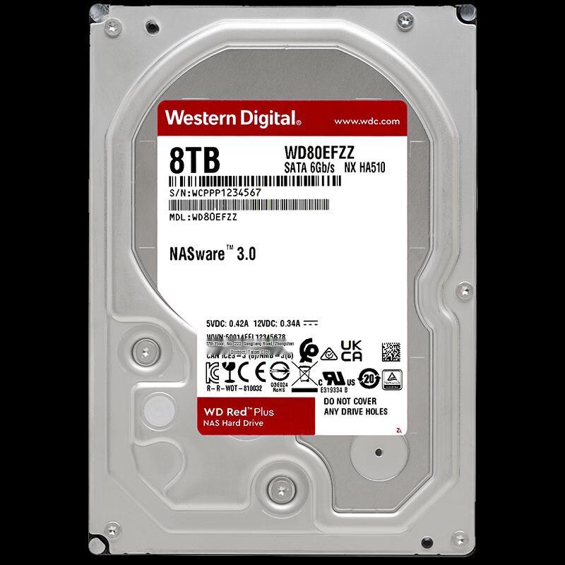 Western Digital Red Plus NAS Hard Drive 8TB
