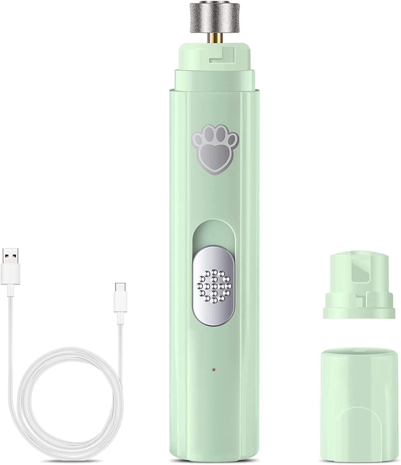 

Электрическая машинка для шлифовки ногтей для домашних животных Маникюрные ножницы Инструменты для ухода Аккумуляторные кусачки для ногтей зелёный