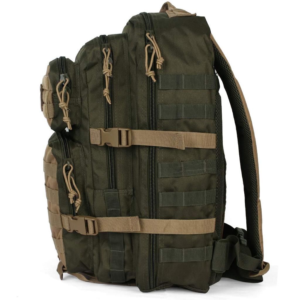 MIL-TEC US Assault Pack MOLLE System Large 36L Backpack - RANGER GREEN/COYOTE