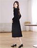 French Elegance Hepburn-Style Velvet Dress 2025: Autumn/Winter Waist-Cinching Slim Fit