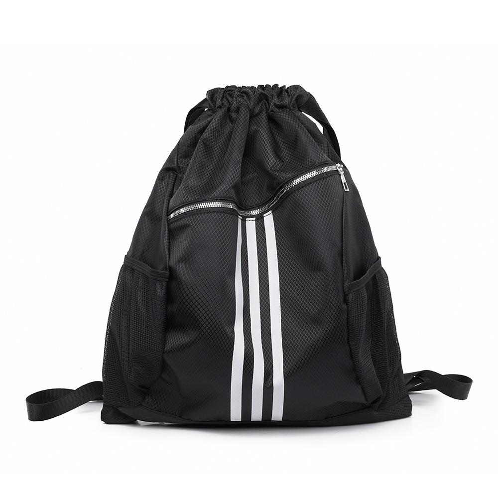 Fashionable Simple Diamond-shaped Dark Pattern Sports Yoga Backpack Outdoor Picnic Basketball Casual Drawstring Backpack